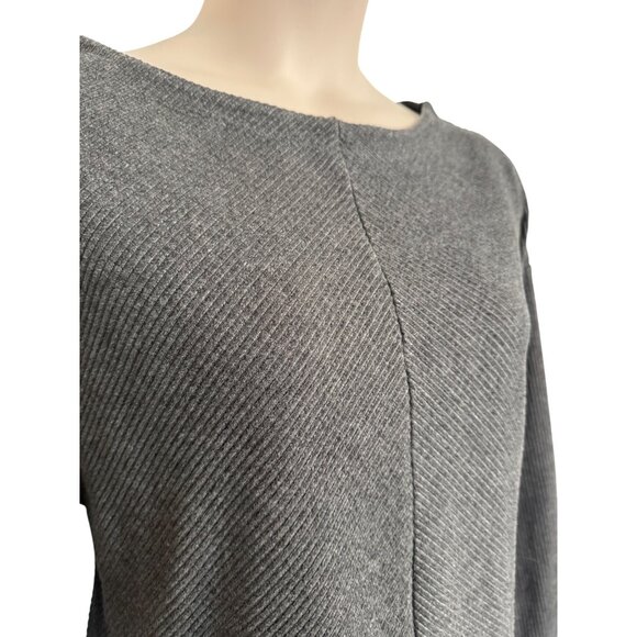 Ava Viv Textured Gray Heather SIze 1X Top Long Sleeve EUC - Picture 8 of 8